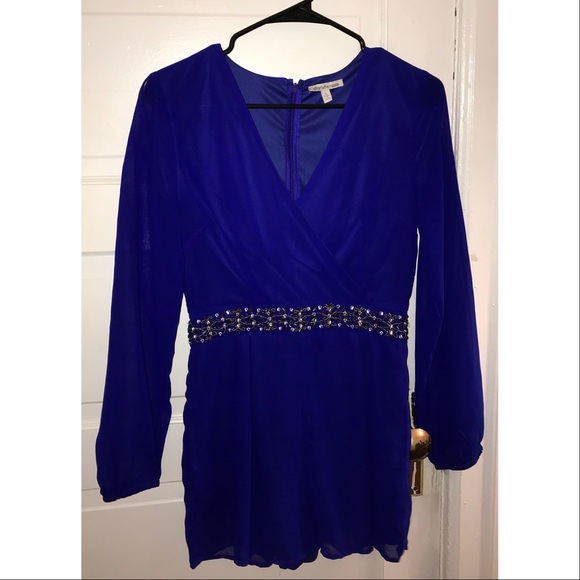 SOLD ✖️ Charlotte Russe Bright Royal Blue Romper - Picture 2 of 2